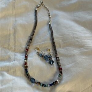 Brighton Multicolor Beaded Necklace and Earring Set